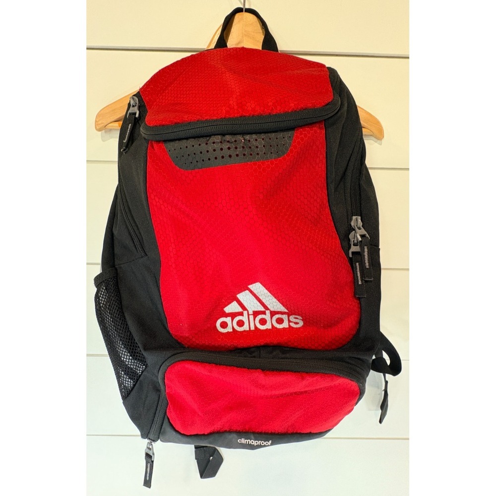 Unisex Adidas Stadium 3 Backpack Team Power Red Soccer Ball Cleat Compartment